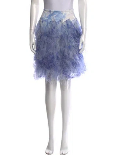 Pre-owned Ralph Lauren Printed Mini Skirt In Blue