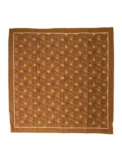 Pre-owned Ralph Lauren Printed Scarf In Brown
