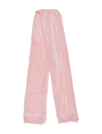 Pre-owned Ralph Lauren Printed Scarf In Pink