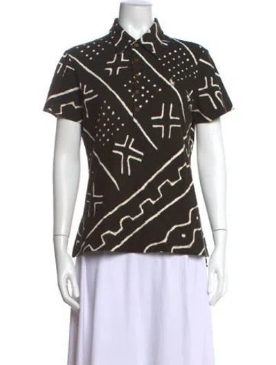 Pre-owned Ralph Lauren Printed Short Sleeve Polo In Multicolor
