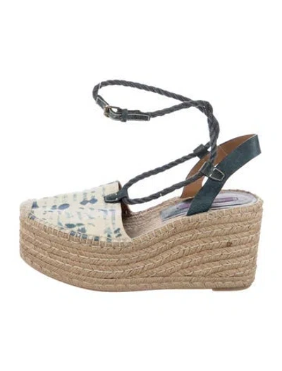 Pre-owned Ralph Lauren Printed Slingback Pumps In Multi