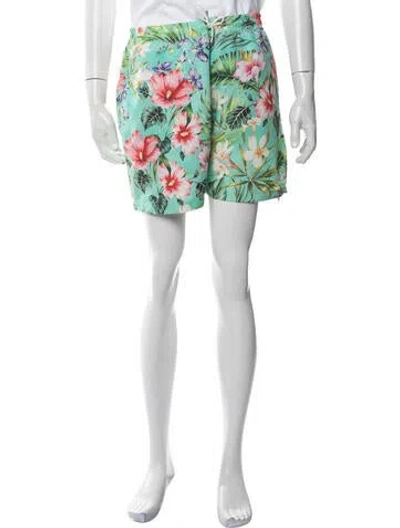 Pre-owned Ralph Lauren Printed Swim Trunks In Green