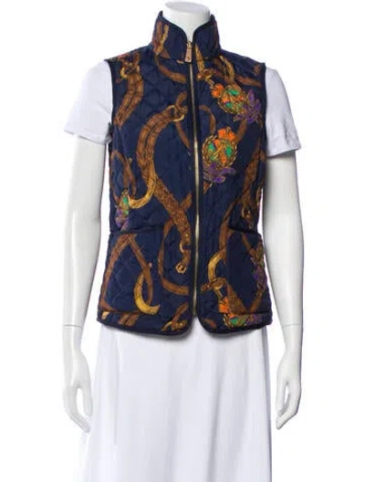 Pre-owned Ralph Lauren Printed Vest In Blue