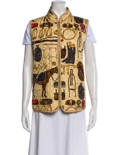 Pre-owned Ralph Lauren Printed Vest In Neutrals