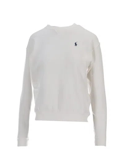 Ralph Lauren Prl Cn Po Long Sleeve Sweatshirt In White