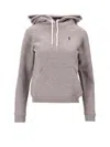 Ralph Lauren Prl Shrknhd-long Sleeve-sweatshirt In Gray