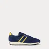 Ralph Lauren Prl Trail 100 Suede & Mesh Sneaker In Blue