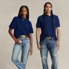 Ralph Lauren Prl X Naiomi Glasses Mesh Polo Shirt In Holiday Navy