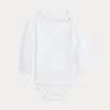 Polo Ralph Lauren Polo Pony-embroidered Cotton Bodysuit In White W Tonal Pp