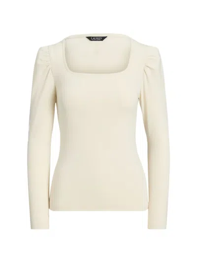 Ralph Lauren Puffed-sleeve Square T-shirt In Neutral