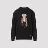 Ralph Lauren Crew Neck Embroidered Knitwear In Brown