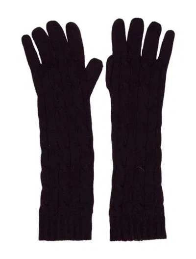 Pre-owned Ralph Lauren Purple Cashmere  Long Length Gloves