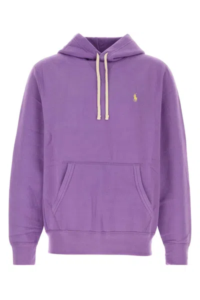 RALPH LAUREN PURPLE COTTON BLEND SWEATSHIRT