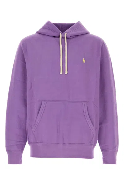RALPH LAUREN MEN PURPLE EMBROIDERY LOGO HOODIE, S LUXURY SWEATSHIRTS & HOODIES FOR MEN DARVEYS