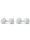 Ralph Lauren Silk Knot Cuff Links In White