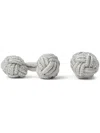 Ralph Lauren Silk Knot Cuff Links In Grey