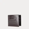 Ralph Lauren Alligator Billfold Wallet In Brown