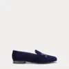 Ralph Lauren Alonzo Bullion Velvet Slipper In Blue