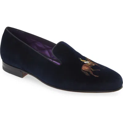 RALPH LAUREN RALPH LAUREN PURPLE LABEL ALONZO STANDING HORSE SMOKING SLIPPER