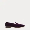 Ralph Lauren Alonzo Standing Horse Velvet Slipper In Manor Purple