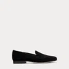 Ralph Lauren Alonzo Velvet Slipper In Black
