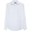 Ralph Lauren Purple Label Basket Weave Linen Button-up Shirt In White