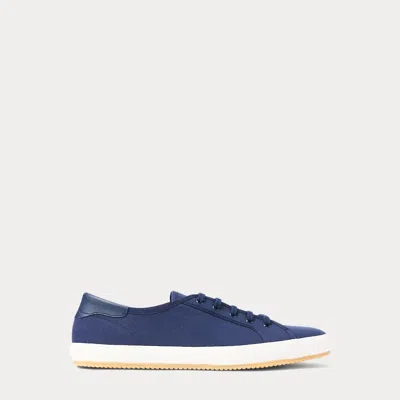 Ralph Lauren Bayston Cotton Canvas Sneaker In Classic Chairman Navy