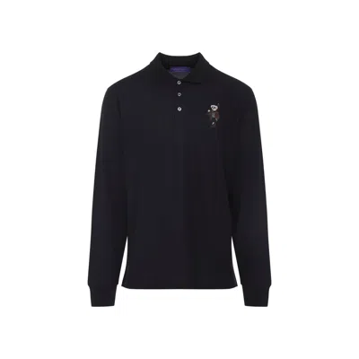 RALPH LAUREN RALPH LAUREN PURPLE LABEL BEAR LONG SLEEVE CARDIGAN
