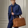 Ralph Lauren Bedford Calfskin Duffel In Gold