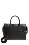 Ralph Lauren Purple Label Bedford Calfskin Leather Briefcase In Black