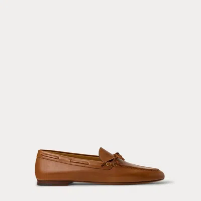 Ralph Lauren Beekman Tassel Calfskin Loafer In Brown