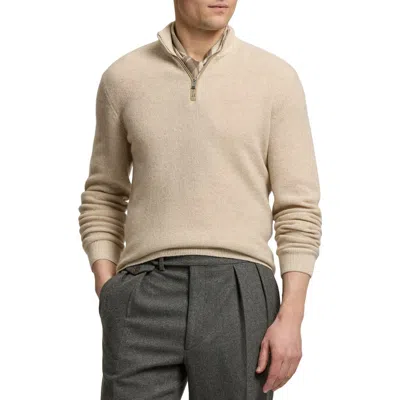 Ralph Lauren Purple Label Bird's Eye Cashmere Half Zip Sweater