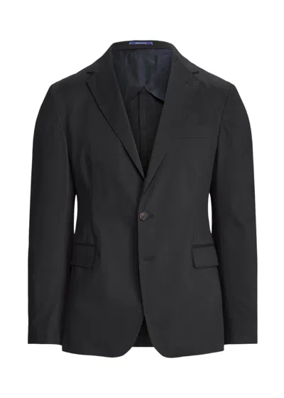 Pre-owned Ralph Lauren Purple Label Black Hadley Stretch Gabardine Blazer Jacket $1495