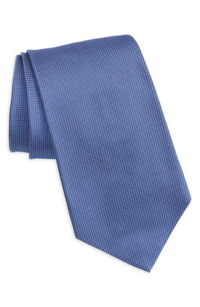 Ralph Lauren Purple Label Bond St. Silk Jacquard Tie In Navy/blue