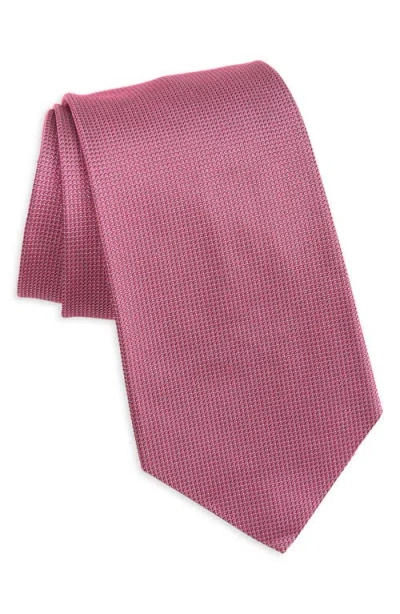 Ralph Lauren Purple Label Bond St. Solid Silk Tie In Berry