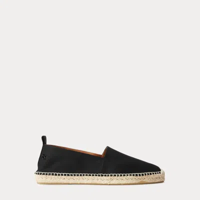 Ralph Lauren Bowsworth Linen Espadrille In Black