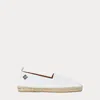 Ralph Lauren Purple Label Bowsworth Monogram Canvas Espadrille In White