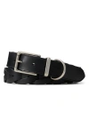 Ralph Lauren Purple Label Braided Black Leather Belt