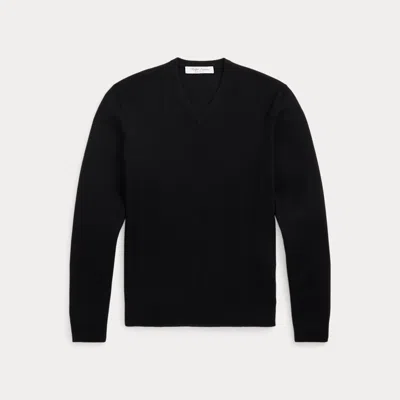 Ralph Lauren Cable-knit Cashmere Sweater In Classic Black