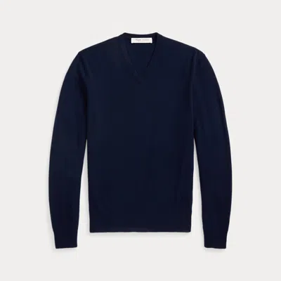 Ralph Lauren Cable-knit Cashmere Sweater In Classic Chairman Navy