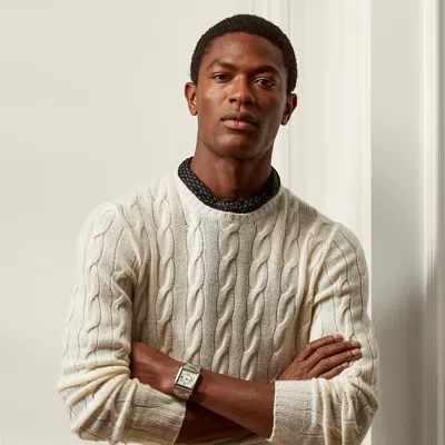 Ralph Lauren Cable-knit Cashmere Sweater In Classic Cream