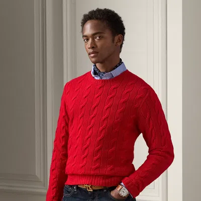 Ralph Lauren Cable-knit Cashmere Sweater In Classic Red