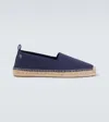 Ralph Lauren Bowsworth Monogram Canvas Espadrille In Blau