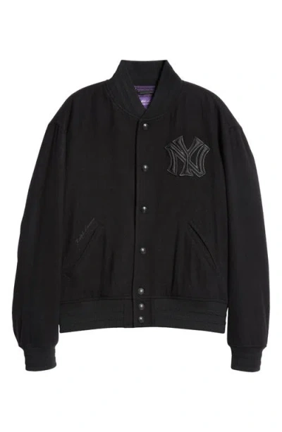 Ralph Lauren Purple Label Cashmere Baseball Jacket In Polo Black