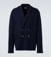 Ralph Lauren Double-breasted Shawl-collar Cashmere Cardigan In Blue