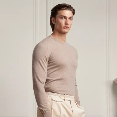 Ralph Lauren Purple Label Cashmere Crewneck Jumper In Brown