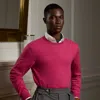 Ralph Lauren Cashmere Crewneck Sweater In Lilac Rose Melange