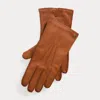 Ralph Lauren Cashmere-lined Lambskin Gloves In Rl Gold