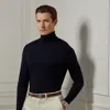 Ralph Lauren Purple Label Cashmere Roll Neck Jumper In Blue