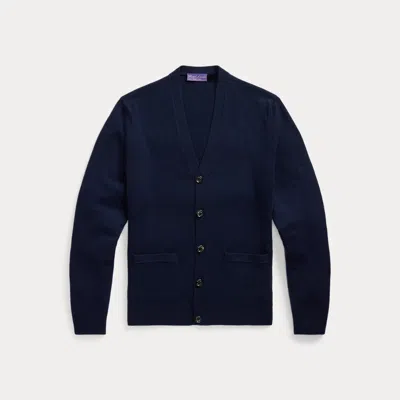 Ralph Lauren Cashmere V-neck Cardigan In Classic Chairman Navy